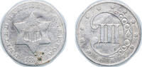 United States 3 Cents United States 1852 3 Cents (type 1 - no lines bordering star) Silver (.750) (.250 copper) (18663500) 0.8g VF KM 75 -