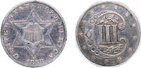 United States 3 Cents United States 1858 3 Cents (type 2 - two lines bordering star) Silver (.900) (.100 copper) (1603700) 0.75g XF KM 80 -