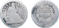 United States 1 Dime United States Federal republic 1839 O 1 Dime Seated Liberty Dime (with stars, no arrows) Silver (.900) (.100 copper) 2.67g F K -