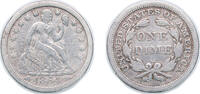 United States 1 Dime United States Federal republic 1854 O 1 Dime Seated Liberty Dime (with stars and date arrows) Silver (.900) (.100 copper) (177 -