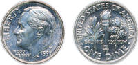 United States 1 Dime United States 1996 W 1 Dime Roosevelt Dime Copper-nickel clad copper (91.67% Copper, 8.33% Nickel) (1457000) 2.268g UNC KM 195 -