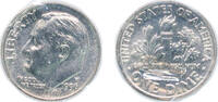 United States 1 Dime United States 1 Dime Roosevelt Dime Copper-nickel clad copper (91.67% Copper, 8.33% Nickel) 2.268g UNC KM 195a Schön 197a -