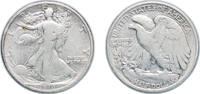 United States ½ Dollar United States Federal republic 1916 ½ Dollar Walking Liberty Half Dollar Silver (.900) (608000) 12.5g VF KM 142 Schön 136 -