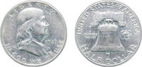 United States ½ Dollar United States Federal republic 1949 D ½ Dollar Franklin Half Dollar Silver (.900) (4120600) 12.5g XF KM 199 Schön 200 -