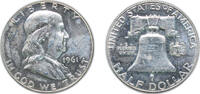 United States ½ Dollar United States Federal republic 1961 ½ Dollar Franklin Half Dollar Silver (.900) (3028244) 12.5g PF KM 199 Schön 200 -