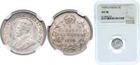 Canada 5 Cents Canada Commonwealth 1920 5 Cents - George V Silver (.800) Royal Canadian Mint (10649851) 1.167g NGC AU 58 KM 22a Schön 20a -