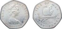 Isle of Man 50 Pence Isle of Man British dependency 1976 PM 50 Pence - Elizabeth II (Viking longship on map; Silver) Silver (.925) 15.83g PF KM 39a S -