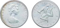 Isle of Man 10 Pence Isle of Man British dependency 1976 PM 10 Pence - Elizabeth II (Triskelion on map; Silver) Silver (.925) Pobjoy Mint (20000) 13g -