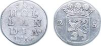 Netherlands 2 Stuivers Dutch Republic Province of Holland 1764 2 Stuivers Silver (.583) 1.52g VF KM 48 Ver 56.4 -