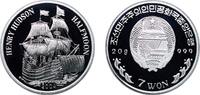 North Korea Democratic Peoples Republic 2004 7 Won (Henry Hudson Halfmoon) Silver (.999) 20g PF KM 997