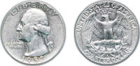 United States ¼ Dollar United States Federal republic 1957 D ¼ Dollar Washington Silver Quarter Silver (.900) (77924160) 6.25g VF KM 164 Schön 168 -