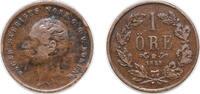 Sweden 1 Öre Sweden Kingdom 1858 L A 1 Öre - Oscar I Bronze Stockholm Mint 2.8g VF KM 687 -