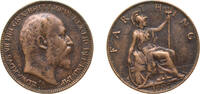 Great Britain 1 Farthing Great Britain 1902 1 Farthing - Edward VII Bronze Royal Mint (Tower Hill) (5125100) 2.83g VF KM792 Sp3992 -