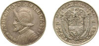 Panama ⅒ Balboa Panama Republic 1962 ⅒ Balboa Silver (.900) (Copper .100) Royal Mint (Tower Hill) (5000000) 2.5g XF KM 10.1 KM 10.2 -