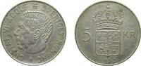 Sweden 5 Kronor Sweden Kingdom 1955 TS 5 Kronor - Gustaf VI Adolf Billon (.400 silver) (Copper .500, Nickel .050, Zinc .050) Stockholm Mint (356 -