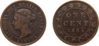 Canada 1 Cent Canada Commonwealth 1884 1 Cent - Victoria Bronze (Cu 95%, Sn 4%, Zn 1%) Royal Mint (Tower Hill) (2500000) 5.67g VF KM 7 Schön 5 -
