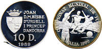 Andorra 10 Diners Andorra Principalty Joan Martí i Alanis 1989 10 Diners 1990 FIFA World Cup in Italy -