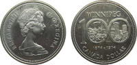 Canada 1 Dollar Canada Commonwealth Elizabeth II 1974 1 Dollar 100th Anniversary Winnipeg -
