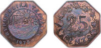 Malta 25 Cents Malta Republic 1975 25 Cents (1st Anniversary of Republic) Bronce (6000) 10.87g PF KM 29a -