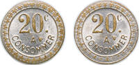 France 20 Centimes France ND Token 20 Centimes - A Consommer Brass 2.6g AU -