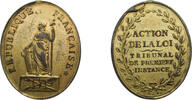 France NULL France Third Republic ND Medal - TRIBUNAL DE PREMIERF INSTANCE Mount Removed Brass 20.6g XF -