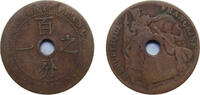 French Indochina 1 Centime French Indochina French colony 1920 A 1 Centime Bronze (95% Copper, 4% Tin, 1% Zinc) Paris mint 5g VF KM12.1 Schön16 -