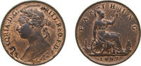 Great Britain 1 Farthing Great Britain 1887 1 Farthing - Victoria (2nd portrait; 2nd type) Bronze Royal Mint (Tower Hill) (1340800) 2.83g XF KM753 Sp3958 -