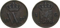 Netherlands 1 Cent Netherlands Kingdom 1877 1 Cent - Willem III Copper Utrecht mint (11026000) 3.9g VF KM100 -