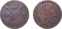 Sweden 1 Öre Silvermynt Sweden Kingdom 1730 1 Öre Silvermynt - Frederick I Copper Stockholm Mint (672000) 13.7g VF KM 416 -