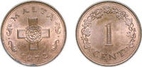 Malta 1 Cent Malta Republic 1972 1 Cent Bronce (97% Copper, 0.5% Tin, 2.5% Zinc) (7653000) 7.02g UNC KM 8 Schön 8 -