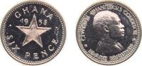 Ghana 6 Pence Ghana Republic 1958 6 Pence - Elizabeth II Copper-nickel Royal Mint (Tower Hill) (20000) 2.27g PF KM 4 -