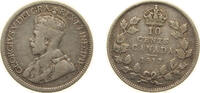 Canada 10 Cents Canada Commonwealth 1917 10 Cents - George V Silver (.925) (.925 silver .075 copper) Ottawa Mint (5011988) 2.324g VF Surface hai -