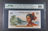 FRENCH ANTILLES 10 FRANCS REPUBLIQUE FRANÇAISE. Woman's Head. -