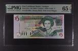 5 DOLLARS 2003 EAST CARIBBEAN STATES ANTIGUA. Suffix Letter  A . With Green Fish Eye. PMG 65 EPQ