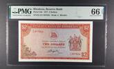 RHODESIA 2 DOLLARS 1977 RESERVE BANK. C. Rhodes. PMG 66 EPQ 175,00 EUR  zzgl. 15,00 EUR Versand