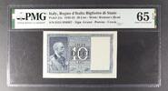 ITALY 10 LIRE REGNO D'ITALIA BIGLIETTO DI STATO. Grassi - Porena - Cossu. -