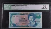 BERMUDA 2 DOLLARS BRITISH ADMINISTRATION. -