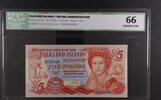 FALKLAND ISLANDS 5 POUNDS BRITISH ADMINISTRATION -