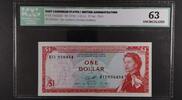 EAST CARIBBEAN STATES 1 DOLLAR BRITISH ADMINISTRATION -