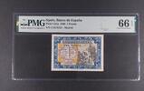 SPAIN 1 PESETA BANK OF SPAIN - MADRID. Serie C. Hernan Cortés. Horse. -