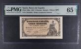 SPAIN 5 PESETAS BANK OF SPAIN - BURGOS. Serie C. Geometric Pattern. -