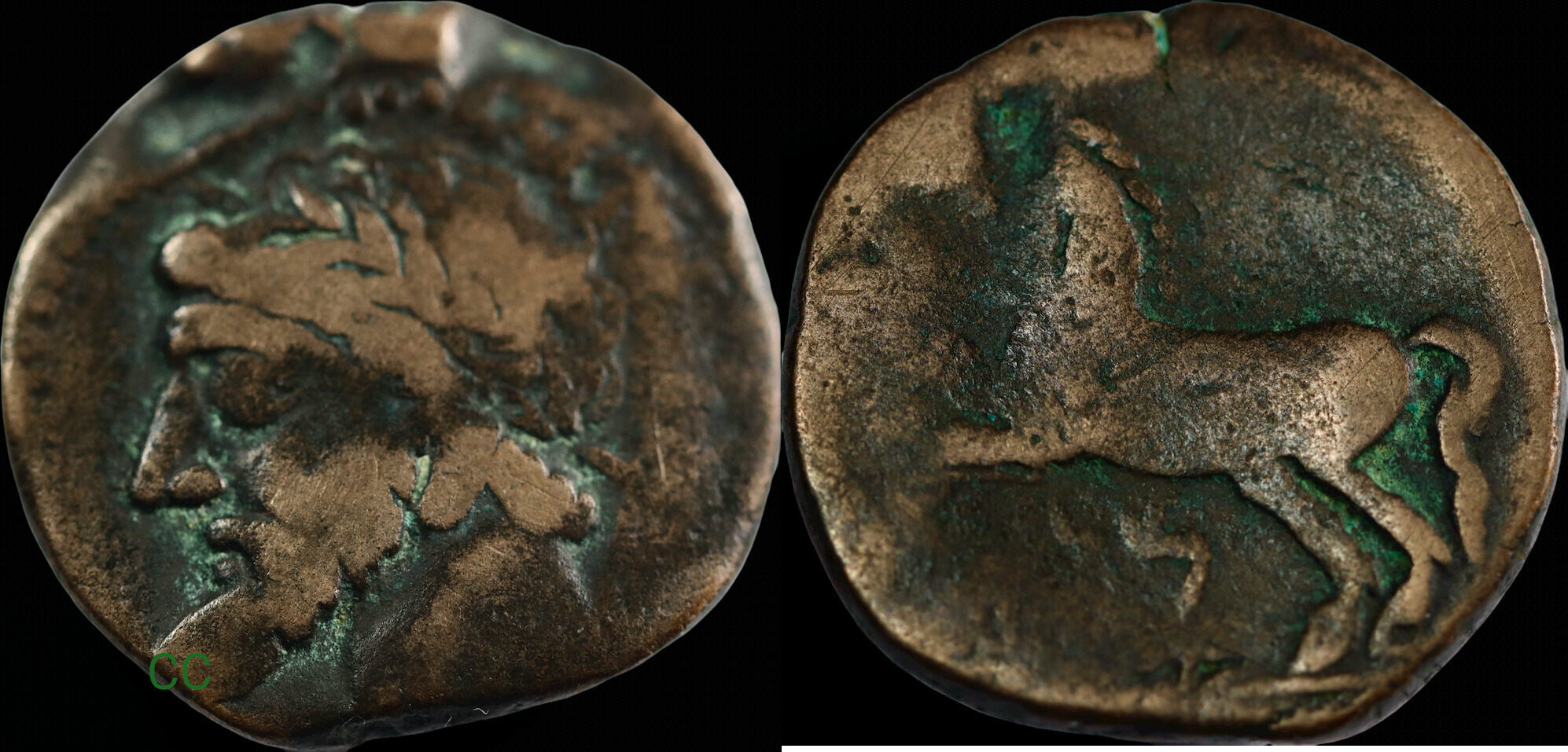 Kingdom of Numidia Bronze Unit 148118 B.C. Massinissa or Micipsa. s