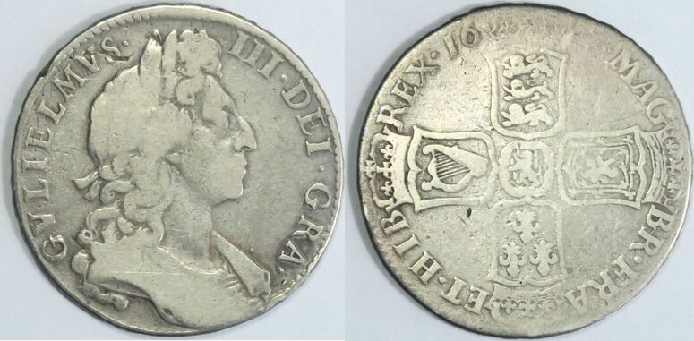 Great Britain Halfcrown 1697 King William Iii 1694 1702 Vg Afine Ma