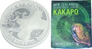 New Zealand 5 Dollars 2009 Kakapo - der seltenste Papagei der Welt. PP 78,00 EUR70,00 EUR  zzgl. 17,00 EUR Versand