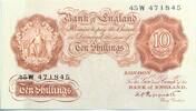 England Ten Shillings Unterschrift K.O. Peppiatt -