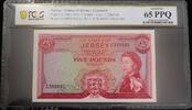 Jersey Five Pounds 1963 GEM UNC 65 PPQ 316,00 EUR  zzgl. 17,00 EUR Versand