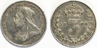 Great Britain Threepence Victoria Old Head Münzprägung -