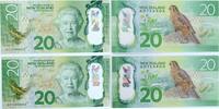 New Zealand 20 Dollars 2016 Aotearoa Kararea Falcon Vogel Banknote unz
