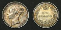Great Britain Shilling 1872 Königin Victoria Young Head Münzprägung aEF-EF