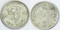 Norway 25 Ore Haakon VII, scarce date coin -